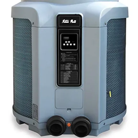 XtremepowerUS Heat Pump Titanium Super Quiet Swimming Pool Heater Gray