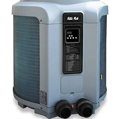 XtremepowerUS Heat Pump Titanium Super Quiet Swimming Pool Heater Gray