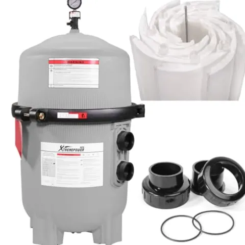 XtremepowerUS Pool Filter In-Ground Spa DE 48 Sq. Ft. 96 GPM