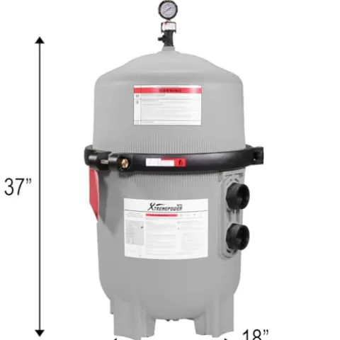 XtremepowerUS Pool Filter In-Ground Spa DE 48 Sq. Ft. 96 GPM