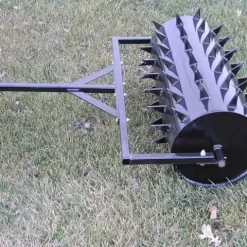 Yard Tuff 48 Inch Wide Drum Spike Aerator with Pin Style Hitch Black
