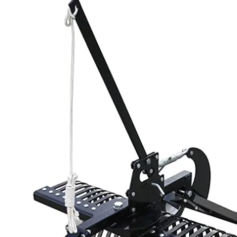 Yard Tuff Landscape Lawn Rake Attachment with Heat Treated Tines for UTVs, ATVs & Utility Tractors Black