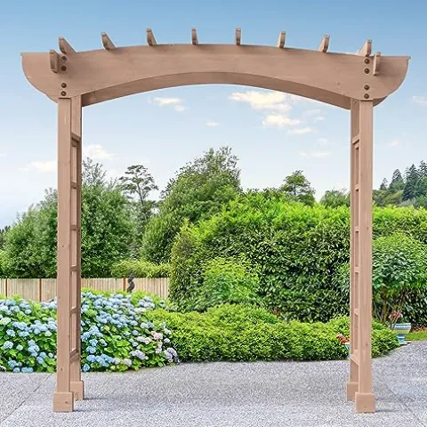 Yardistry Backyard Arbor Large Mocha Brown