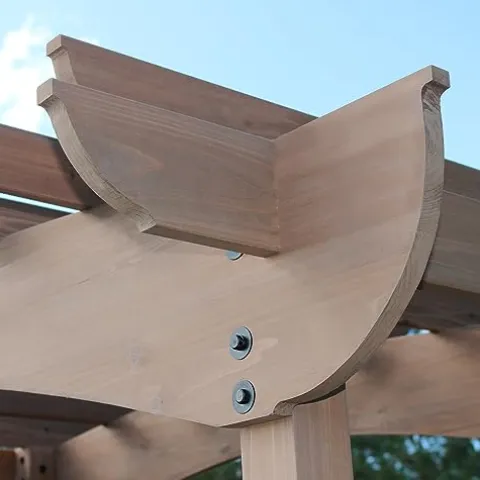 Yardistry Backyard Arbor Large Mocha Brown