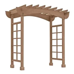 Yardistry Backyard Arbor Large Mocha Brown