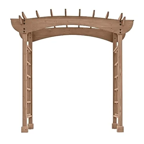 Yardistry Backyard Arbor Large Mocha Brown