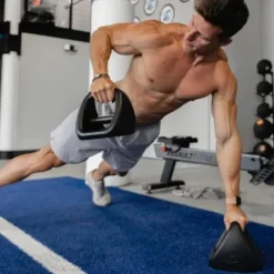 YBell Pro 18 Piece Bundle with Horizontal Rack Black – 3-in-1 Kettlebell, Dumbbell, Push Up Bar