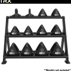 YBell TRX Horizontal Rack 12-YBell Capacity Black