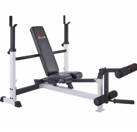 York Barbell FTS Adjustable Combo Bench with Leg Developer White