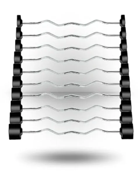 York Barbell Rubber Fixed Pro Curl Barbell Set