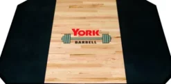 York Barbell Solid Red Oak Platform 8×6 Custom Logo
