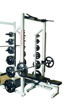 York Barbell STS Double Half Rack – Silver