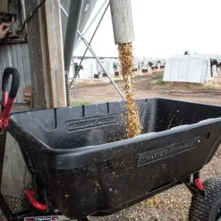 Yutrax Towable Poly Cart WW16P, 16 cu. ft. Capacity, Easy Dump, Black