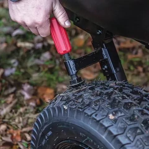 Yutrax Towable Poly Cart WW16P, 16 cu. ft. Capacity, Easy Dump, Black