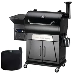 Z GRILLS Pellet Grill Smoker with PID 2.0 Controller, 700 Cooking Area, Meat Probes, Rain Cover Black