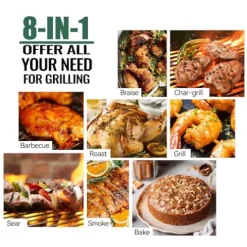 Z GRILLS Pellet Grill Smoker with PID 2.0 Controller, 700 Cooking Area, Meat Probes, Rain Cover Black