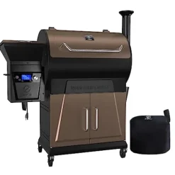 Z GRILLS Pellet Grill Smoker with PID 2.0 Controller, LCD Screen, 2 Meat Probes, 697 sq in Cooking Area, Huge Storage Cabinet, Rain Cover Bronze