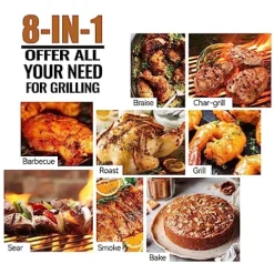 Z GRILLS Pellet Grill Smoker with PID 2.0 Controller, LCD Screen, 2 Meat Probes, 697 sq in Cooking Area, Huge Storage Cabinet, Rain Cover Bronze