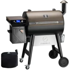 Z GRILLS Wood Pellet Grill Smoker with PID 2.0 Controller, 700 sq in Cooking Area, Meat Probes, Rain Cover Bronze