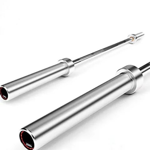 ZHLL 6-Foot /33LB Colored Olympic Bar for Weightlifting and Squatting Six-Foot Eight-Axis Silver