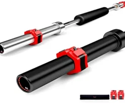 ZHLL 6-Foot /33LB Colored Olympic Bar for Weightlifting and Squatting Six-Foot Eight-Axis Silver