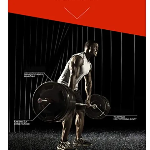 ZHLL 6-Foot /33LB Colored Olympic Bar for Weightlifting and Squatting Six-Foot Eight-Axis Silver