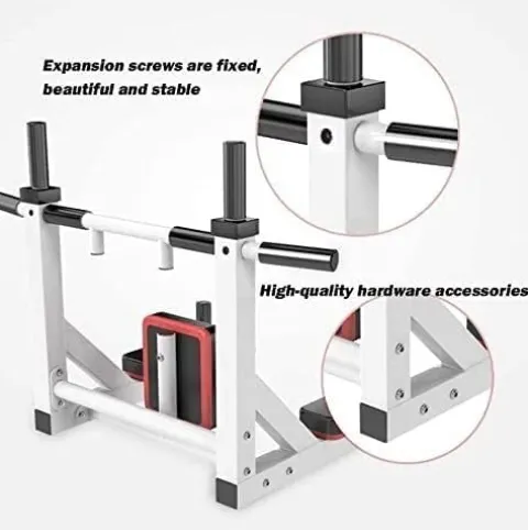 ZHWBAO Home Double Pole Sandbag Shelf Gym Pull-up Adjustable Exercise Equipment Pull-up Bar Black