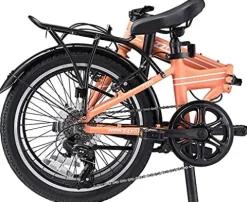 ZiZZO Forte Heavy Duty Folding Bike Coral
