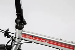 ZiZZO Liberte Lightweight Aluminum Folding Bicycle Silver/Red