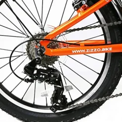 ZiZZO Via 20″ Folding Bike Lightweight Aluminum Frame Shimano 7-Speed Metallic Orange