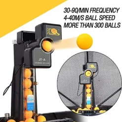 ZXMT Ping Pong Robot Machine Automatic JT-A Table Tennis Robot Machine with Catch Net Wired Remote Control