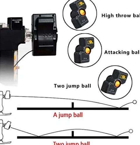 ZXMT Ping Pong Robot Machine Automatic JT-A Table Tennis Robot Machine with Catch Net Wired Remote Control